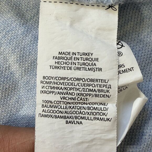 Polo Ralph Lauren Heather Light Blue Polo Men LARGE Custom Slim Fit Pink Pony - Picture 9 of 10